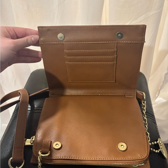 Steve Madden Monogram Crossbody Bag in Brown & Tan (Brand New) - Picture 5 of 7